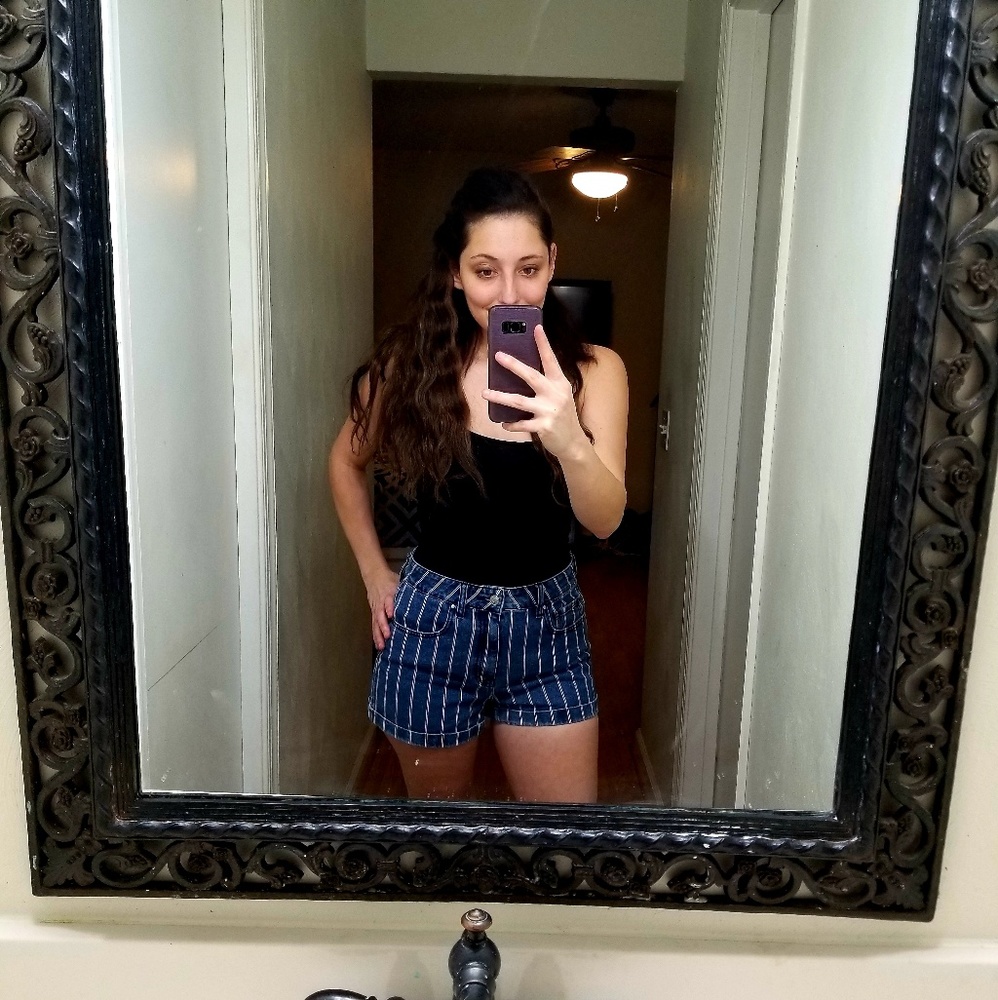 ❤Weekend SALE Pacsun mom shorts LA striped denim